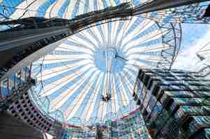 Free photo view of the sony center interior in berlin germany