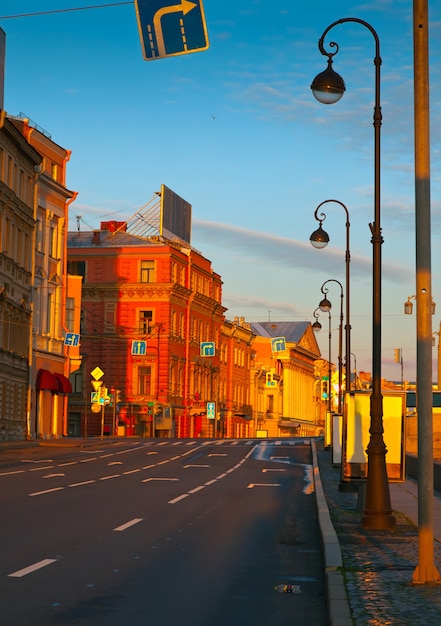 朝のサンクトペテルブルクの眺め