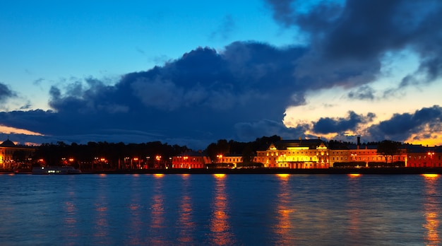 View of St. Petersburg in sunset