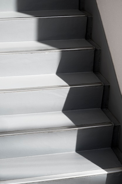 View of stairs with daylight shadows