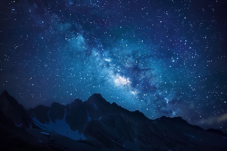 無料Photo 自然と山の風景を描いた星空の夜空の景色