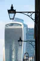 Free photo view of street lights in london city