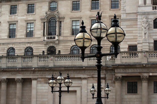 View of street lights in london city