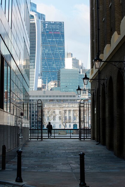 ロンドン市の通りの眺め