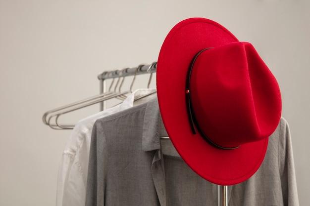 Free photo view of stylish fedora hat