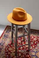 Free photo view of stylish fedora hat