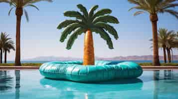 Free photo view of summer pool float