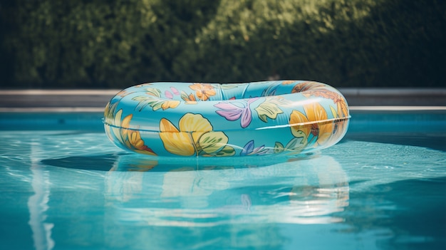 Free photo view of summer pool float