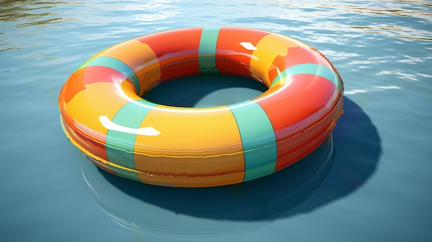 Free photo view of summer pool float