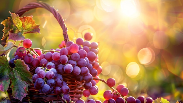 Free photo view of sweet and delicious red grapes