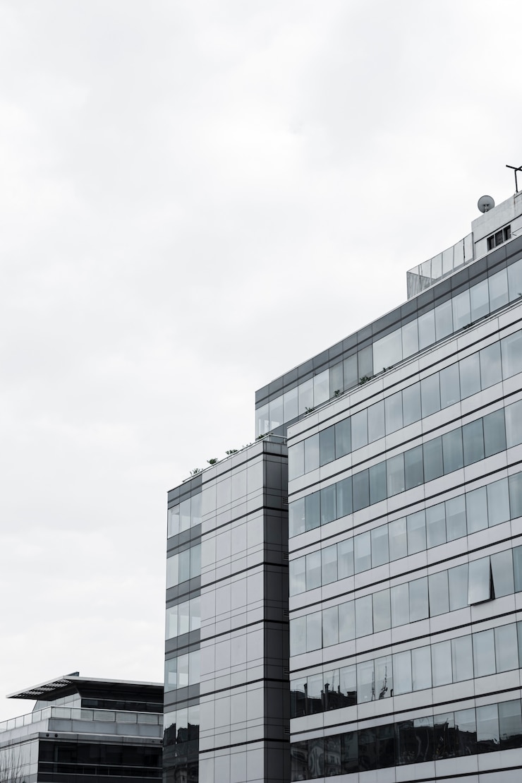 Free Photo view of tall building with opened window