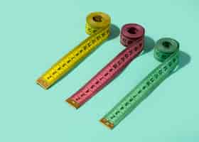 Free photo view of tape measurement with centimeters as units of length