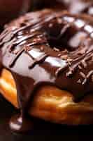 Free photo view of tasty sweet glazed donuts