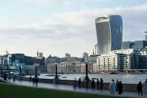 Free photo view of the thames river in london city