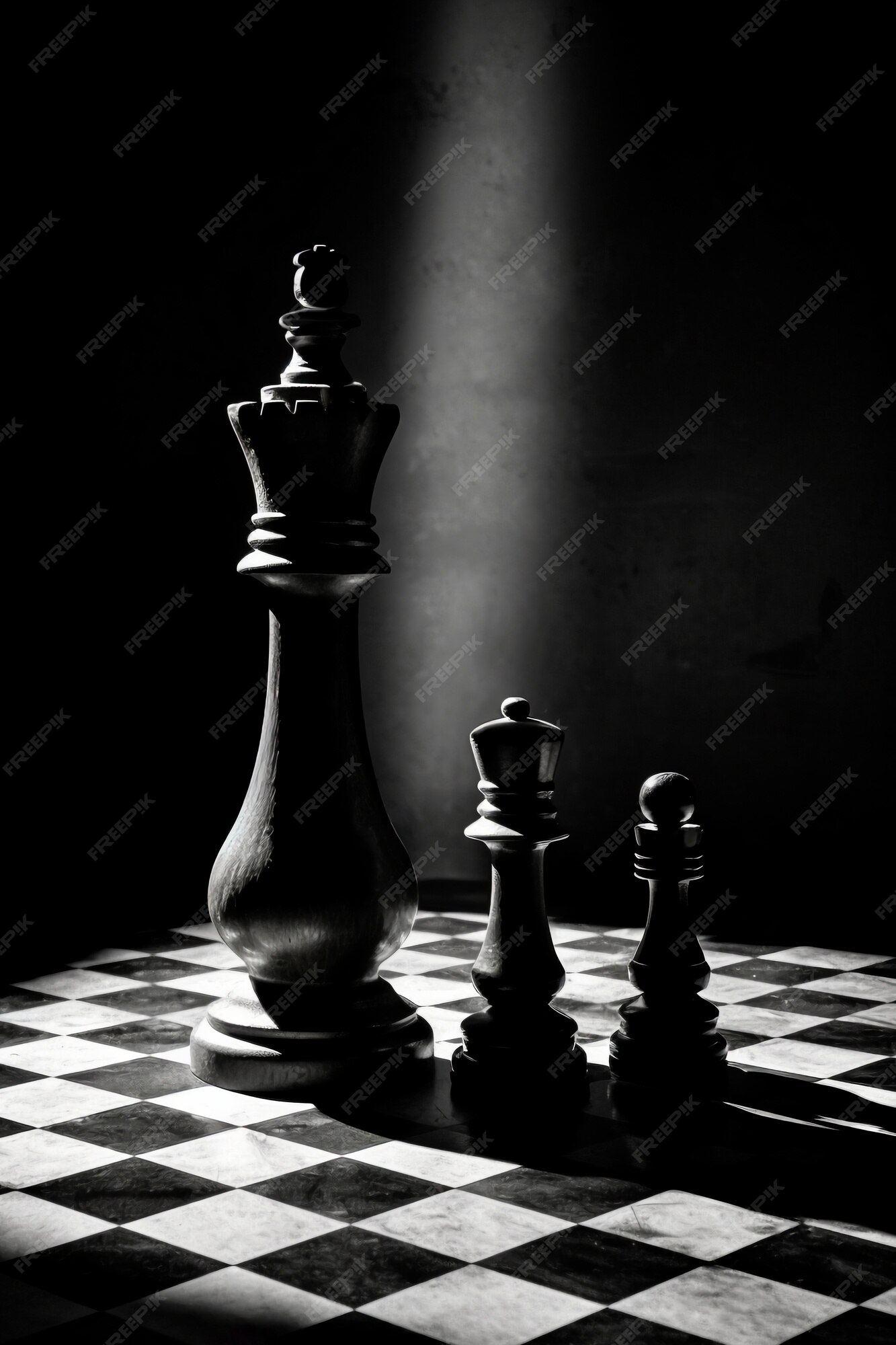 Download wallpapers chessboard, 3d metal chess, chess pieces, black and  white