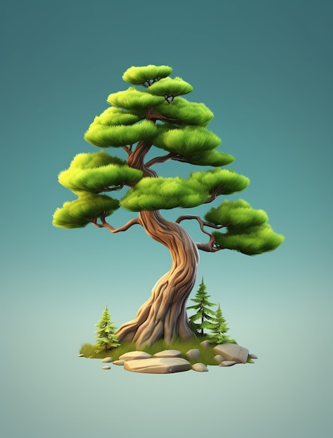 Free photo view of three-dimensional tree