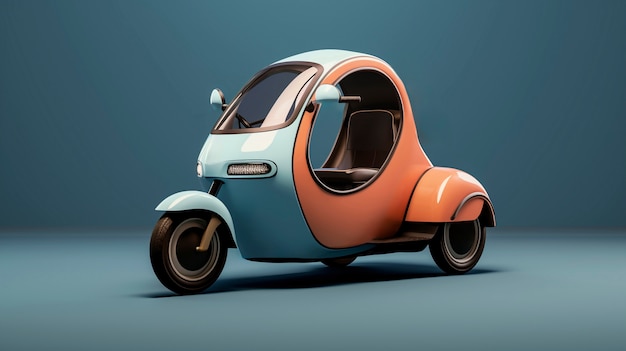 Free photo view of three-wheeled vehicle for mobility and fast travel