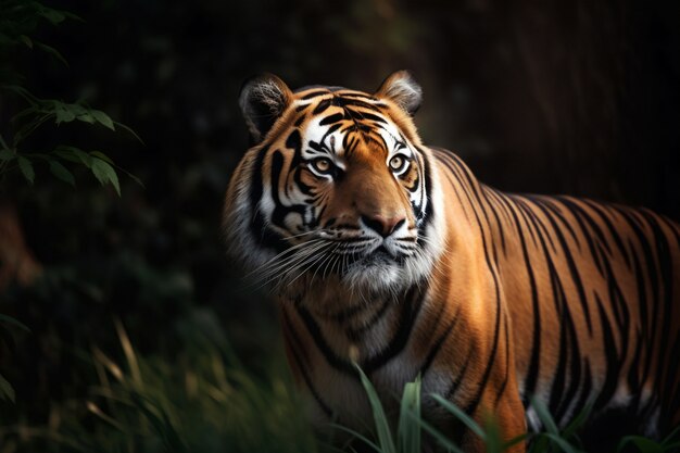 View of tiger animal in the wild