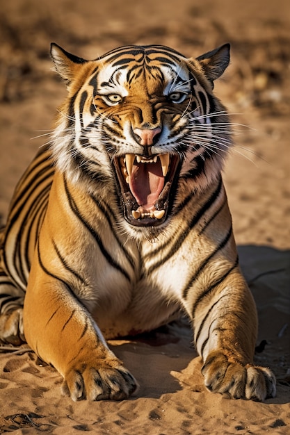 Free photo view of tiger in nature