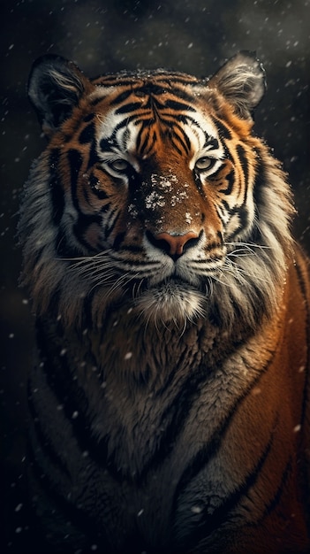 View of tiger in nature