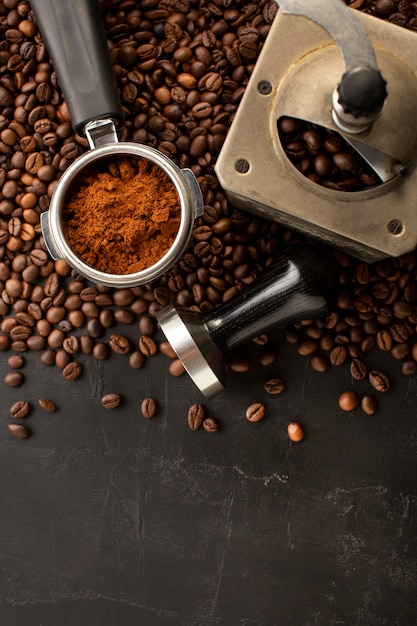 View of tool used for pressing and making coffee