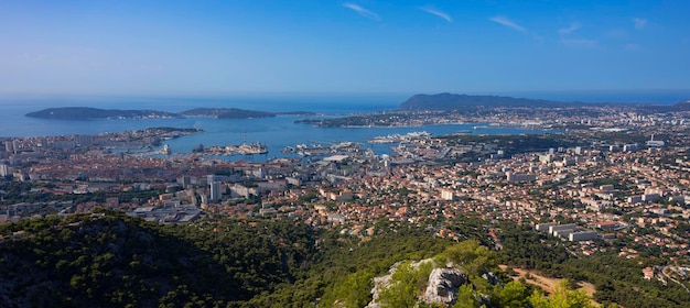 View of Toulon from the top of the hill