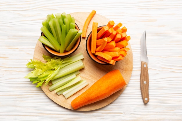 Above view vegetables assortment