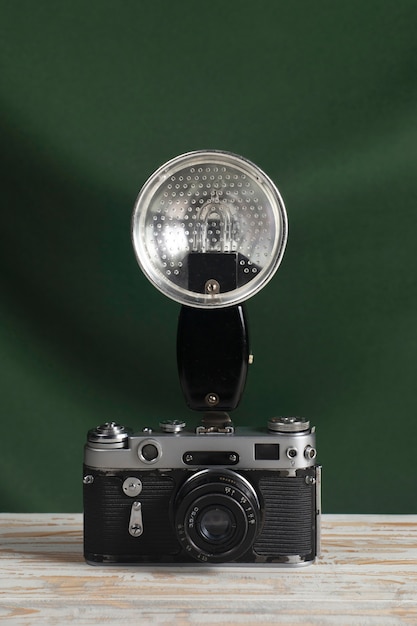 View of vintage camera