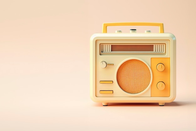 View of vintage radio device in nutshell tones