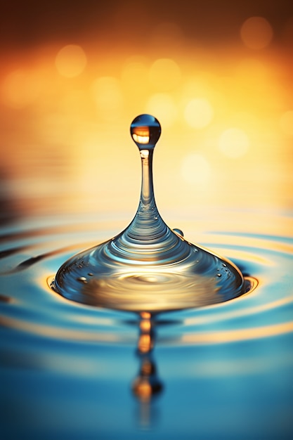 Free photo view of water drop effect