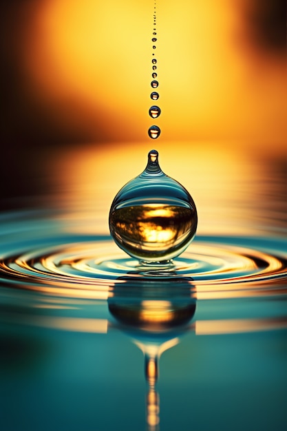 Free photo view of water drop effect