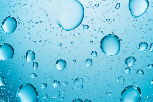 View of water droplets