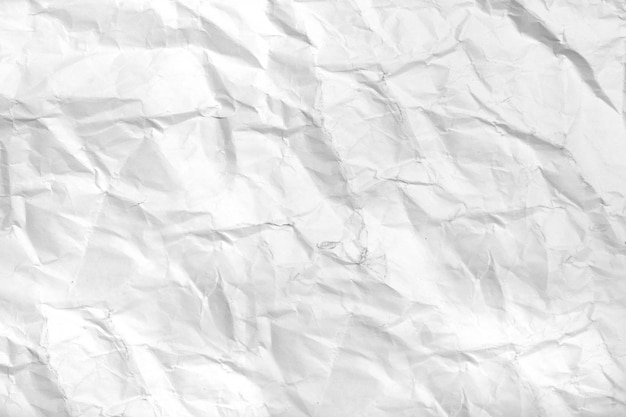 View of white crumpled paper