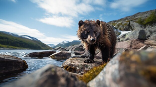 Foto gratuita vista dell'orso selvatico