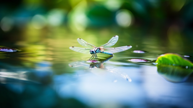 Foto gratuita veduta della libellula selvatica