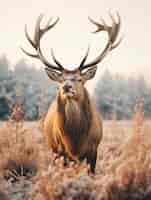 Free photo view of wild elk in nature