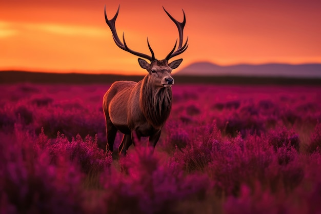 Free photo view of wild elk in nature