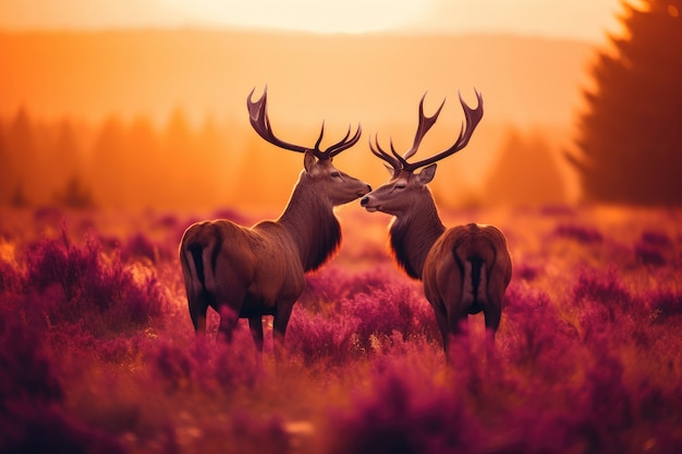 Free photo view of wild elk in nature