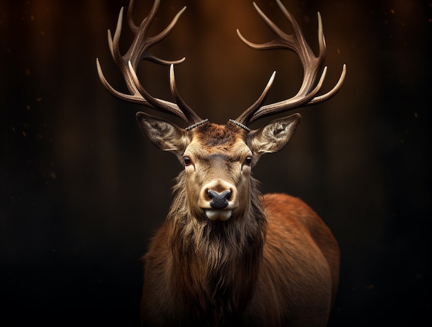 View of wild elk