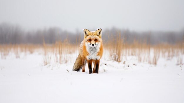 Free photo view of wild fox