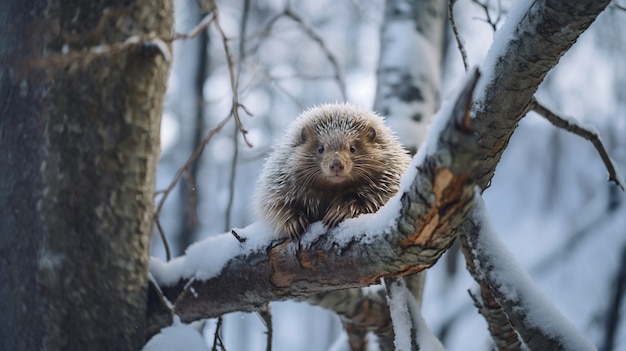 View of wild hedgehog