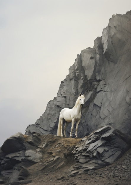 Free photo view of wild horse