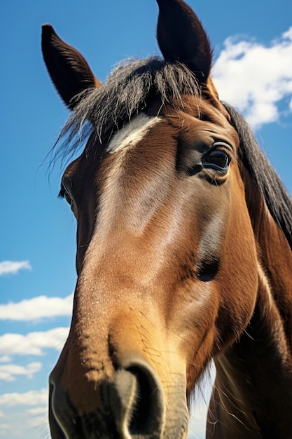 Foto gratuita vista del cavallo selvatico