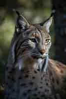 Free photo view of wild lynx in nature