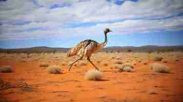 Free photo view of wild ostrich