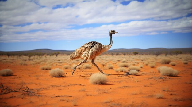 View of wild ostrich