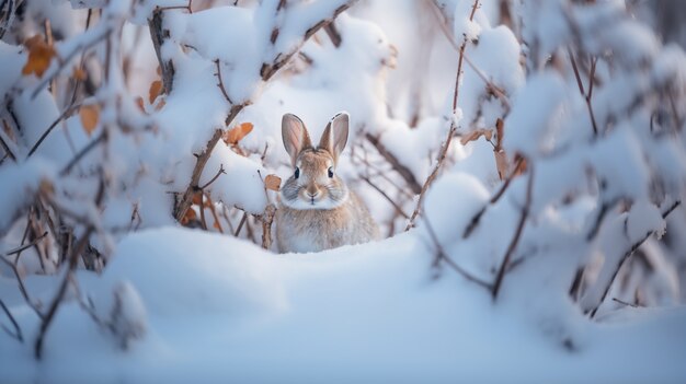 View of wild rabbit