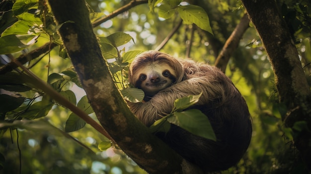 View of wild sloth