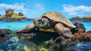 Free photo view of wild turtle