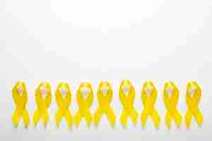 Free photo view of yellow ribbons